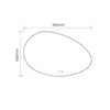 Specchio smart ovale YJ-1024 con illuminazione a LED e funzione anti-appannamento 60x90 cm.