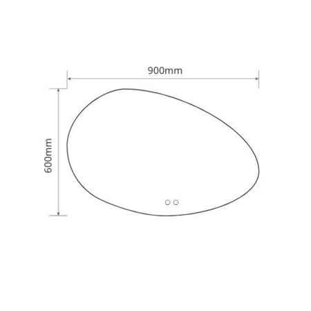 Specchio smart ovale YJ-1024 con illuminazione a LED e funzione anti-appannamento 60x90 cm.