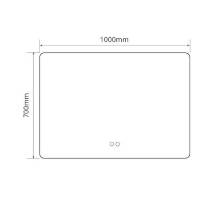 Specchio smart rettangolare YJ-70100A con retroilluminazione 70x100 cm.