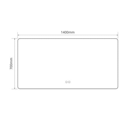Specchio smart rettangolare YJ-70140A con retroilluminazione 70x140 cm.