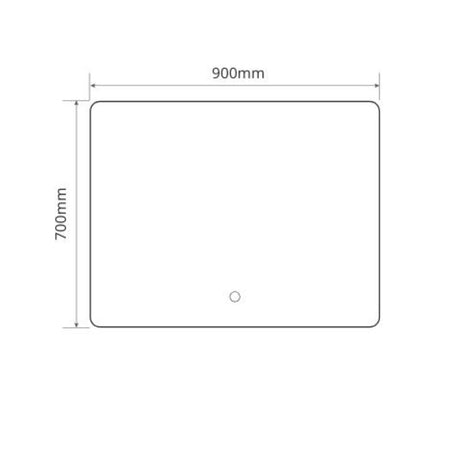 Specchio smart rettangolare YJ-7090A con retroilluminazione 70x90 cm.
