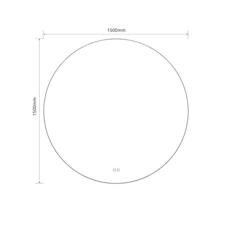 Specchio smart rotondo YJ-150A diametro 150 cm.