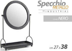 Specchio Tavolo Metallo Appoggio Porta Oggetti Nero Bagno Trucco 27x38cm 782237 Casa e cucina/Decorazioni per interni/Specchi/Specchi da parete Trade Shop italia - Napoli, Commerciovirtuoso.it