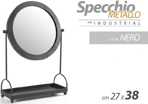 Specchio Tavolo Metallo Appoggio Porta Oggetti Nero Bagno Trucco 27x38cm 782237 Casa e cucina/Decorazioni per interni/Specchi/Specchi da parete Trade Shop italia - Napoli, Commerciovirtuoso.it