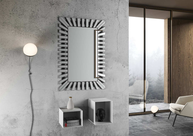 Specchio "Milano" da parete, con cornice orientale, per bagni e camere da letto