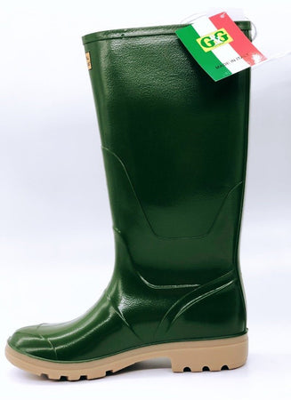 SPECIAL GOMMA Stivali al ginocchio uomo verdi