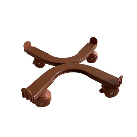 Sottovaso quadrato a carrello porta piante con ruote bidirezionali e freni in metallo