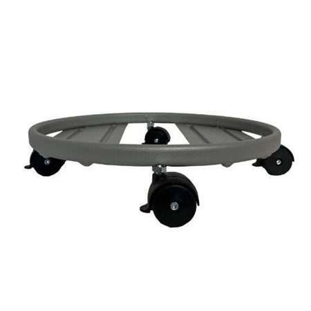 Sottovaso circolare a carrello con ruote bidirezionali e freni in metallo