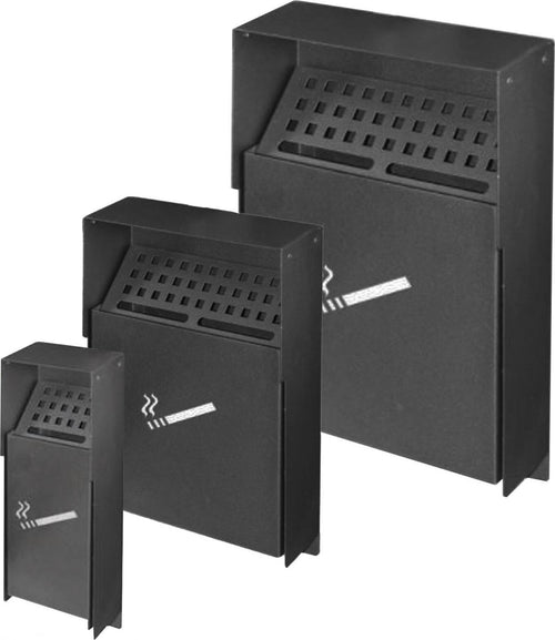 Spegni sigaretta da parete portacenere per esterno in ferro battuto h 33 cm