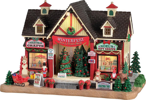 Spettacolo Winterfest Arts & Crafts, edificio luminoso per villaggio di Natale in Resina Casa e cucina/Decorazioni per interni/Addobbi e decorazioni per ricorrenze/Decorazioni natalizie/Oggettistica MagiediNatale.it - Altamura, Commerciovirtuoso.it