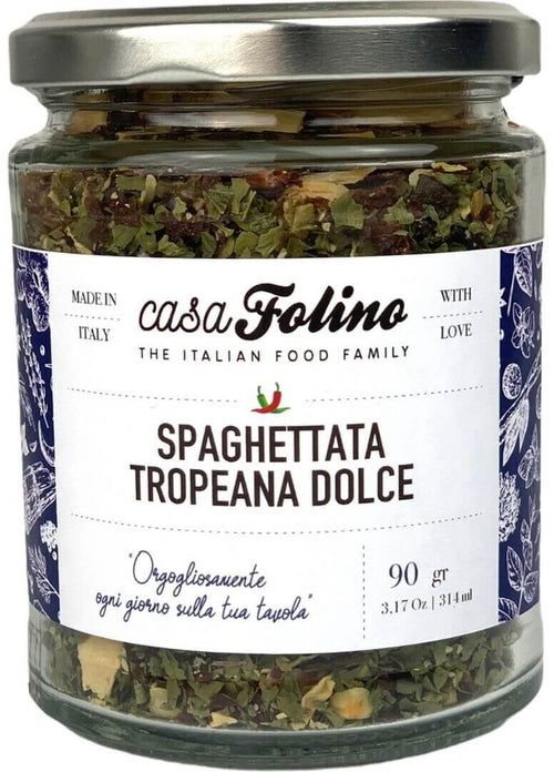 Spezie per Spaghettata Tropeana Dolce Condimento per Pasta Alla Tropeana in Vaso 90 G Casafolino