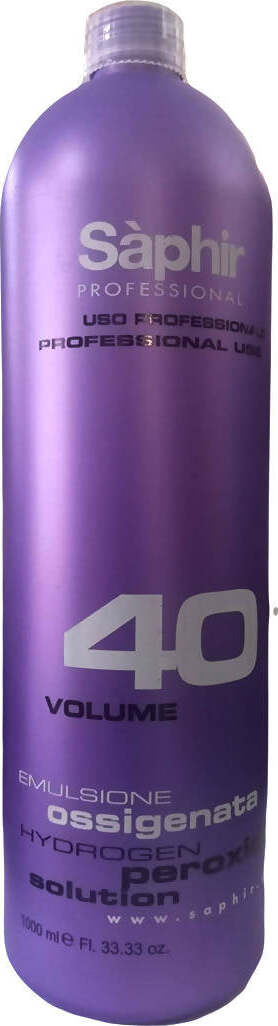 Sàphir volume 40 Emulsione Ossigenata Hydrogen Peroxide Solution Uso Professionale Ossidante per Tintura CAPELLI 40 VOL 1000ml Prodotti professionali per capelli Profumeria Chèri - Locri, Commerciovirtuoso.it