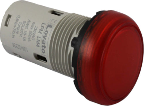 Spia-led-monoblocco-rossa-230VCA-Lovato-Electric