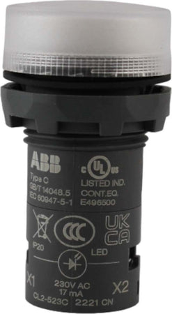 Spia-Luminosa-Monoblocco-230VCA-Led-Bianca-ABB