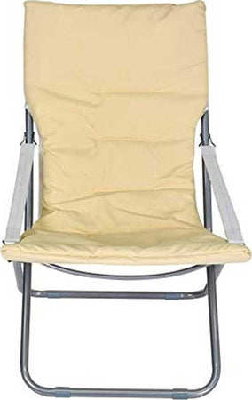 Spiaggina Sedia Canapone In Acciaio Tessuto Imbottito Pieghevole Relax Beige Articoli da Giardino > Arredo giardino > Prodotti Da Esterno Trade Shop italia - Napoli, Commerciovirtuoso.it