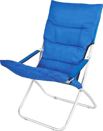 Spiaggina Sedia Canapone In Acciaio Tessuto Imbottito Pieghevole Relax Blu Sport e tempo libero/Attività ricreative all'aperto/Camping e outdoor/Arredamento da campeggio/Sedie Trade Shop italia - Napoli, Commerciovirtuoso.it