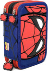 Spider-man-Astuccio-Completo-Scuola-Triplo-Riempito,-3-Scomparti,-45-Accessori-Scuola