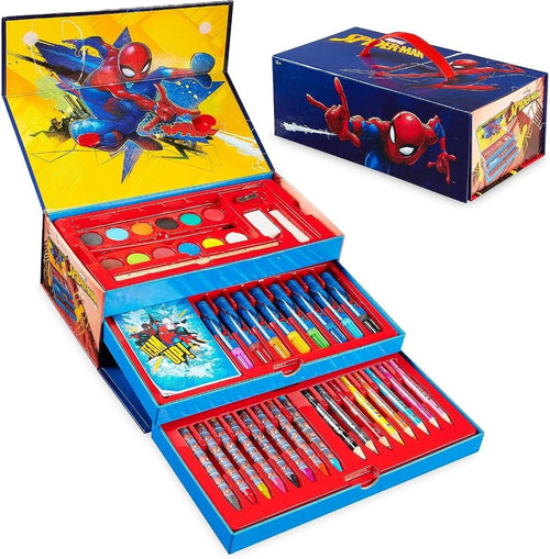 Valigetta Disney spiderman set 52 pezzi di colori e cancelleria i kit disegno e pittura