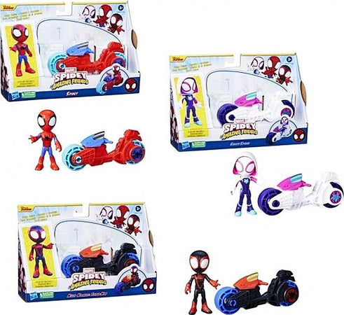 Spidey-Personaggio-con-Moto-Spider-Man