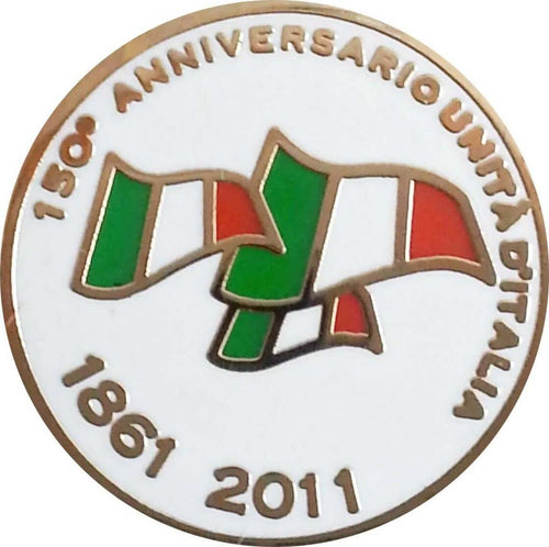Spilla 150 Anniversario Unità D' Italia In Metallo Con Clip Sport e tempo libero/Accessori/Trofei medaglie e premi/Placche Il Distintivo - Pesaro, Commerciovirtuoso.it