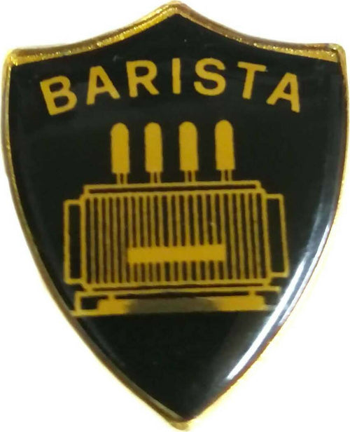 Spilla Barista In Metallo Con Clip Sport e tempo libero/Accessori/Trofei medaglie e premi/Placche Il Distintivo - Pesaro, Commerciovirtuoso.it