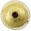 Spilla bottone sardo in argento placcato oro costume sardo