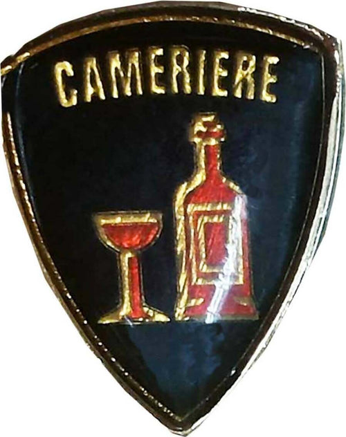 Spilla Cameriere Distintivo in Metallo Chiusura Con Clip Sport e tempo libero/Accessori/Trofei medaglie e premi/Placche Il Distintivo - Pesaro, Commerciovirtuoso.it