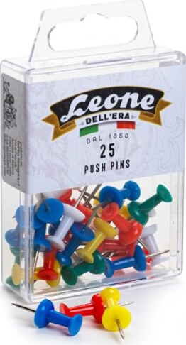 Spilli cartografici Leone Color - a clessidra - colori assortiti - Leone - conf. 25 pezzi Cancelleria e prodotti per ufficio/Archivio ufficio e accessori per scrivania/Nastri colle elastici e graffette/Puntine e ganci Eurocartuccia - Pavullo, Commerciovirtuoso.it