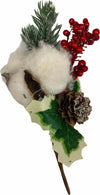 Spillone chiudi pacco 15cm con bacche, cotone e pigne addobbo per Alberi e Ghirlande natalizie Casa e cucina/Decorazioni per interni/Addobbi e decorazioni per ricorrenze/Decorazioni natalizie/Oggettistica MagiediNatale.it - Altamura, Commerciovirtuoso.it
