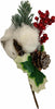 Spillone chiudi pacco 15cm con bacche, cotone e pigne addobbo per Alberi e Ghirlande natalizie Casa e cucina/Decorazioni per interni/Addobbi e decorazioni per ricorrenze/Decorazioni natalizie/Oggettistica MagiediNatale.it - Altamura, Commerciovirtuoso.it