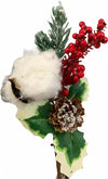 Spillone chiudi pacco 15cm con bacche, cotone e pigne addobbo per Alberi e Ghirlande natalizie Casa e cucina/Decorazioni per interni/Addobbi e decorazioni per ricorrenze/Decorazioni natalizie/Oggettistica MagiediNatale.it - Altamura, Commerciovirtuoso.it