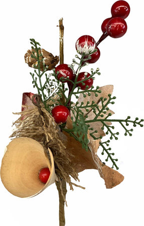 Spillone chiudi pacco 20cm con bacche e campanella addobbi per Alberi e Ghirlande natalizie Casa e cucina/Decorazioni per interni/Addobbi e decorazioni per ricorrenze/Decorazioni natalizie/Oggettistica MagiediNatale.it - Altamura, Commerciovirtuoso.it