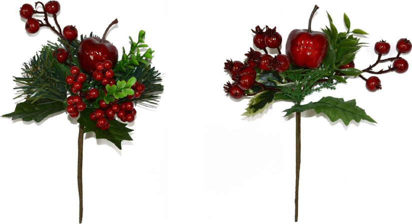 Spillone chiudi pacco con bacche rosse addobbi per Alberi e Ghirlande natalizie h 19 cm Casa e cucina/Decorazioni per interni/Addobbi e decorazioni per ricorrenze/Decorazioni natalizie/Oggettistica MagiediNatale.it - Altamura, Commerciovirtuoso.it