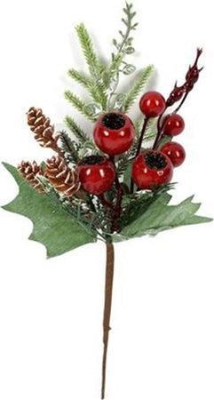 Spillone chiudi pacco h 25 cm con bacche rosse addobbi per Alberi e Ghirlande natalizie Casa e cucina/Decorazioni per interni/Addobbi e decorazioni per ricorrenze/Decorazioni natalizie/Oggettistica MagiediNatale.it - Altamura, Commerciovirtuoso.it