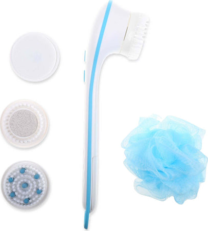 SPIN SPA SPAZZOLA MASSAGGIO CORPO VISO SCHIENA BAGNO 5 SPAZZOLE A BATTERIA Bellezza/Accessori e strumenti di bellezza/Strumenti e accessori per trucco/Accessori per trucco viso/Spugne piumini e spugnette Trade Shop italia - Napoli, Commerciovirtuoso.it