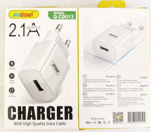 Spina Caricabatterie Usb Smartphone 2.1a Ricarica Veloce Per Presa Muro Q-cd013 Elettronica/Cellulari e accessori/Accessori/Caricabatterie/Caricabatterie da muro Trade Shop italia - Napoli, Commerciovirtuoso.it