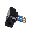 Spina Elettrica Piatta Salvaspazio Laterale 2p+t 10a 25 V Max 1500 W Nero 80004
