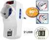 SPINA ELETTRICA ROTANTE CON 2 PRESE BIPASSO + SHUKO + 2 PRESE USB ADATTATORE Fai da te/Materiale elettrico/Multiprese Trade Shop italia - Napoli, Commerciovirtuoso.it