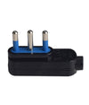 Spina Piatta Elettrica Salvaspazio Laterale 2p+t 16a 25 V Max 1500 W Nero 80006