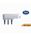 Spina Piatta Elettrica Salvaspazio Laterale 2p+t 16a 25v Max 1500w Bianco 80005