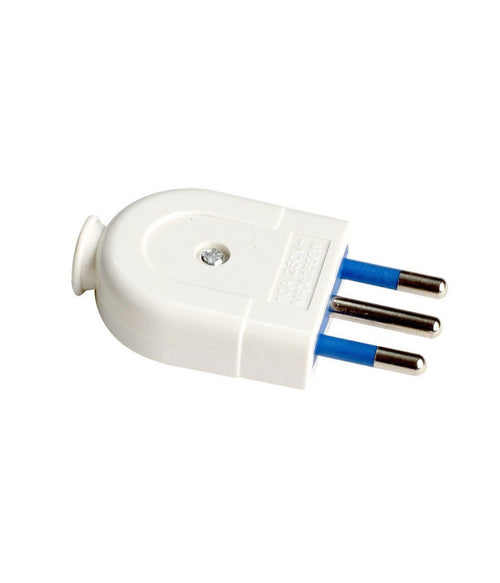 Spina S11 10a 2p+t Elettrica Piatta Salvaspazio Bianca Dritta 250v Max 1500w 83003