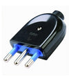 Spina S17 Elettrica 2p+t 16a 250v Max 1500w Nero Ultrapiatta Salvaspazio 83008