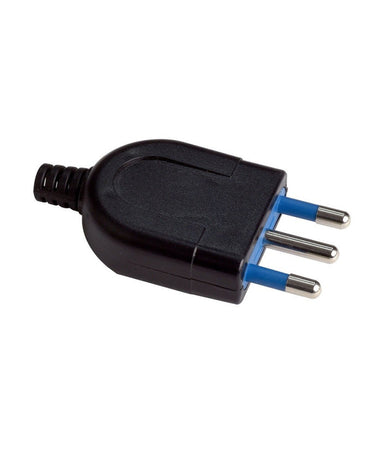 Spina S17 Elettrica 2p+t 16a 250v Max 1500w Nero Ultrapiatta Salvaspazio 83008