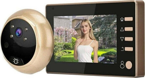 Spioncino-Elettronico-Digitale-Porta-Campanello-Con-Monitor-4.3''-Con-Fotocamera