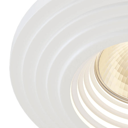*STOCK* Portafaretto In Gesso Ceramico spirale ad incasso Diametro 120 35W GU10 IP20