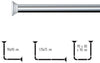 Spirella Bar asta per tenda doccia angolare modulare da fissare in Alu DECOR UNIVERSAL Finitura lucida
