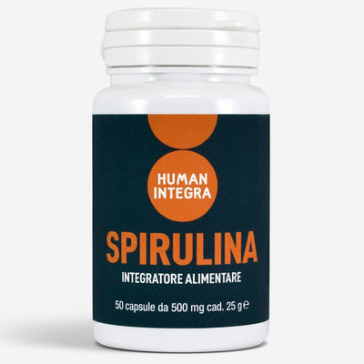Spirulina Pura Tonico Naturale Ricostituente Ricco di Proteine e Omega 6 50 Capsule