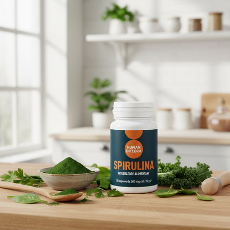 Spirulina Pura Tonico Naturale Ricostituente Ricco di Proteine e Omega 6 50 Capsule