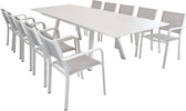 SPLENDOR---set-tavolo-da-giardino-allungabile-200/300x110-compreso-di-10-poltrone-in-alluminio-Tortora-Milani-Home