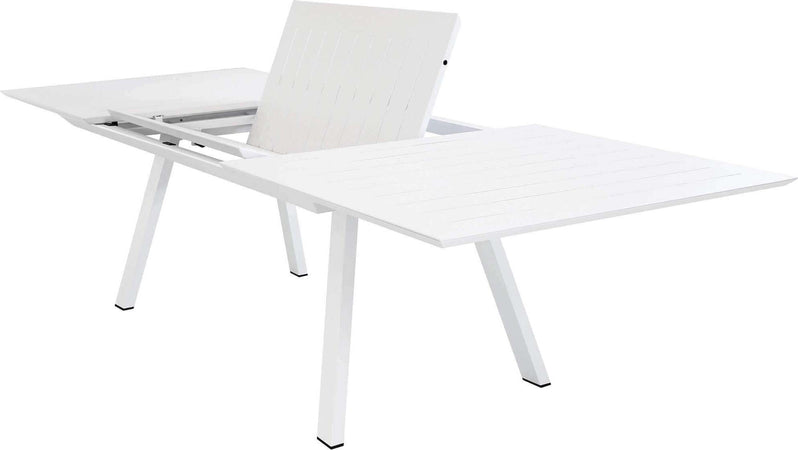 SPLENDOR---set-tavolo-da-giardino-allungabile-200/300x110-compreso-di-6-poltrone-in-alluminio-Bianco-Milani-Home